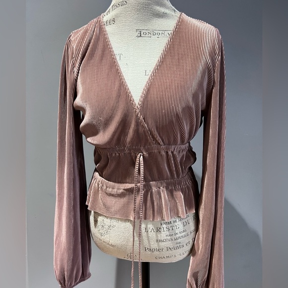 Zara Tops - ZARA Coklat Pleated Blouse